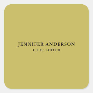 Vegas Gold Colour Professional Classical Plain Square Sticker