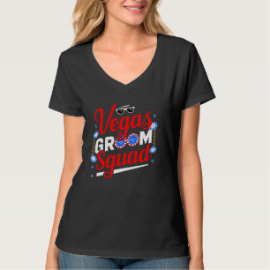 Vegas Groom Squad Vegas Bachelor Party Married in T-Shirt