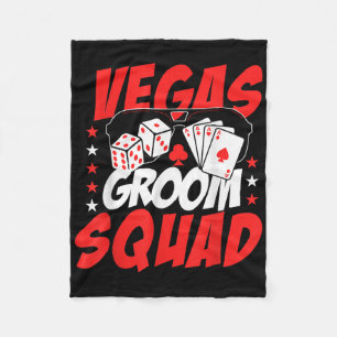 Vegas Groom Squad Wedding Bachelor Party Fleece Blanket