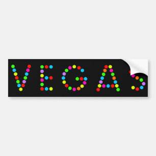 VEGAS IN LIGHTS BUMPER STICKER