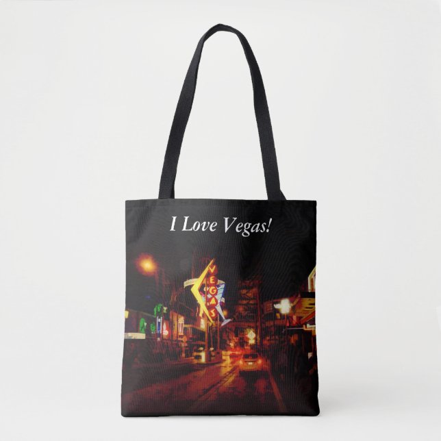 Vegas Nightlife - Las Vegas Nevada Tote Bag (Front)