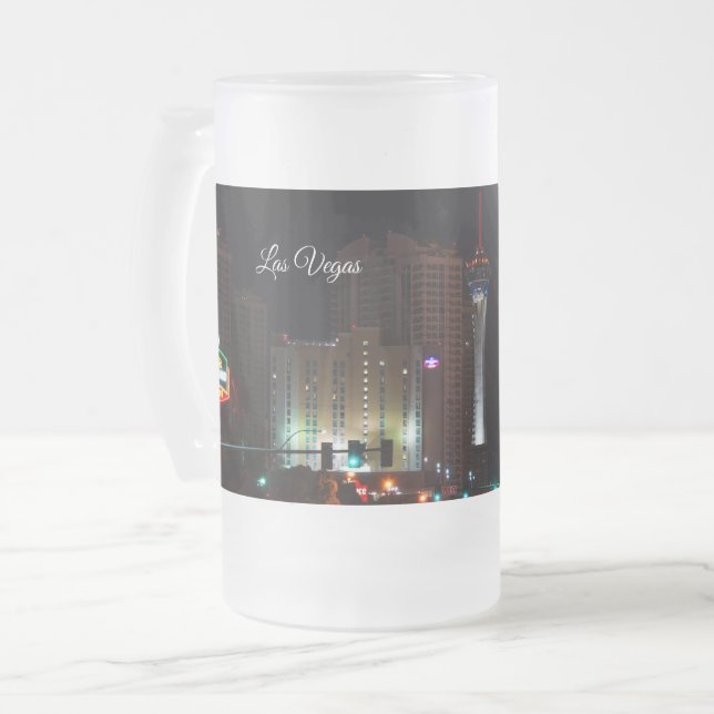 Vegas Paradise Road Frosted Mug (Front Left)