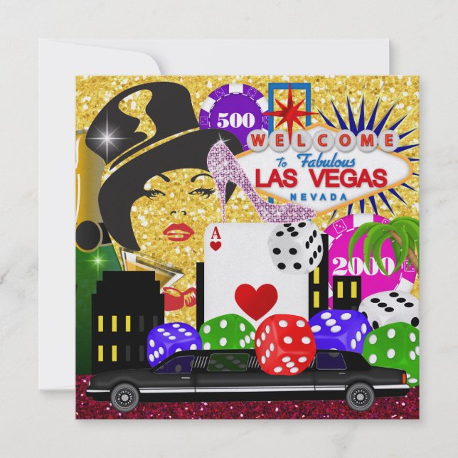 Vegas Party - Casino / Poker - SRF Invitation (Front)
