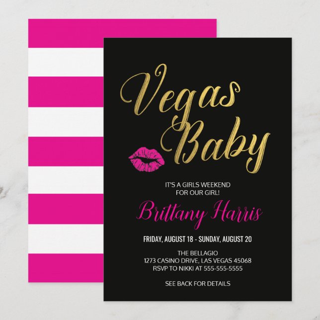 Vegas Party Invitation (Front/Back)