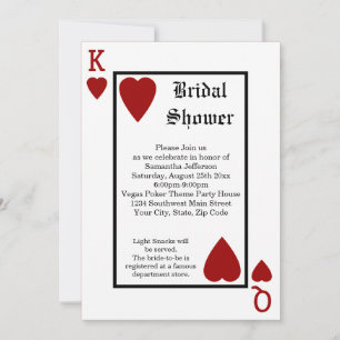 Vegas Playing Card King/Queen Bridal Shower