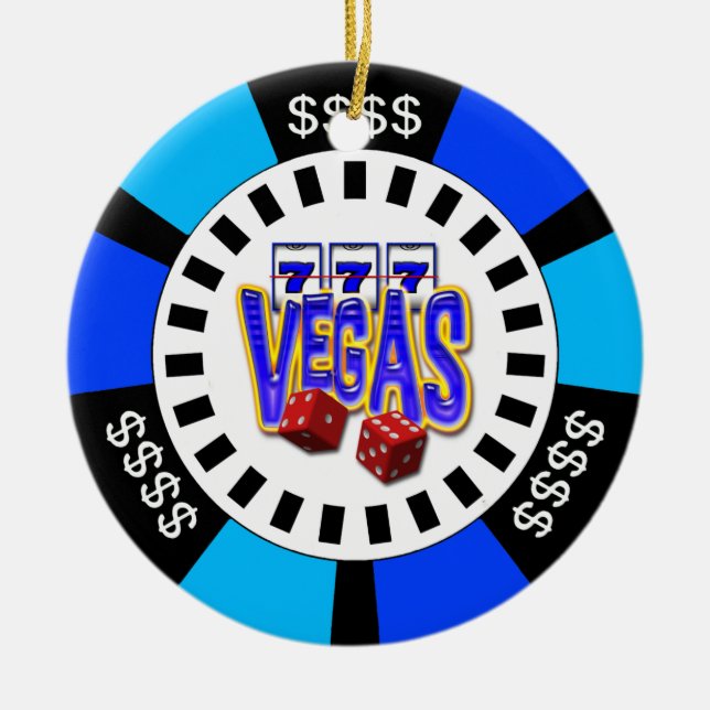 VEGAS POKER CHIP ORNAMENT (Front)