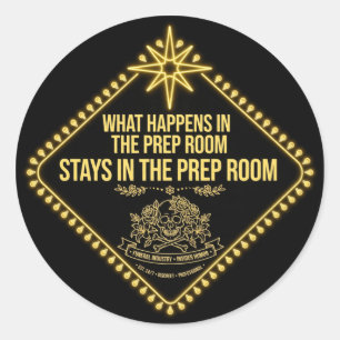 Vegas Prep Room Funny Sticker