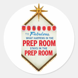 Vegas Prep Room Funny Sticker