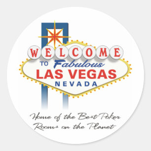Vegas Sign Classic Round Sticker