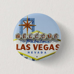 Vegas Sign Daytime 3 Cm Round Badge