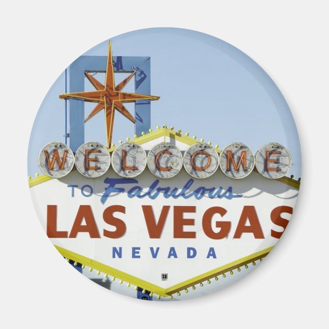 Vegas Sign Daytime Magnet (Front)