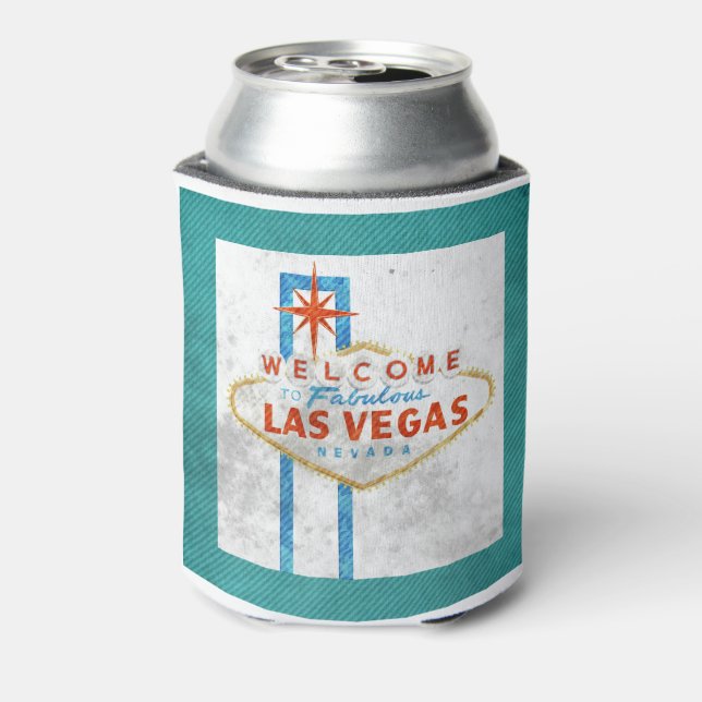 vegas sign grunge can cooler (Can Back)
