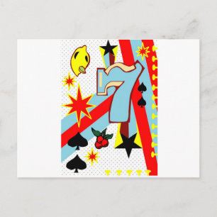 Vegas Slot Machines Postcard