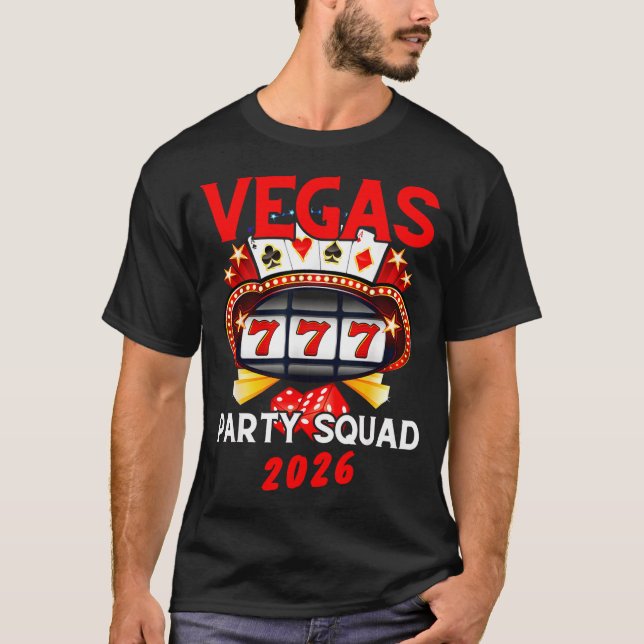 Vegas Squad Party 2026 Las Vegas Family Trip Group T-Shirt (Front)