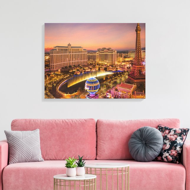 Vegas Stretched Canvas Print (Insitu(LivingRoom))