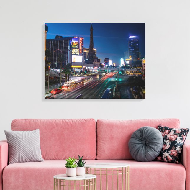 Vegas Stretched Canvas Print (Insitu(LivingRoom))