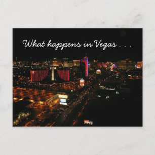 vegas strip happenings postcard