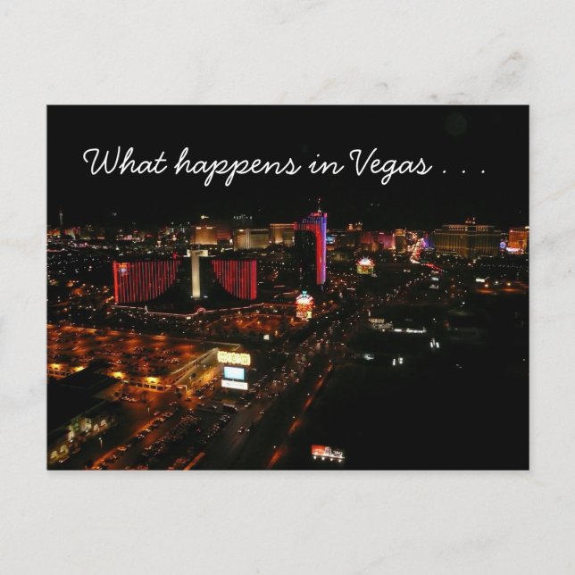 vegas strip happenings postcard (Front)