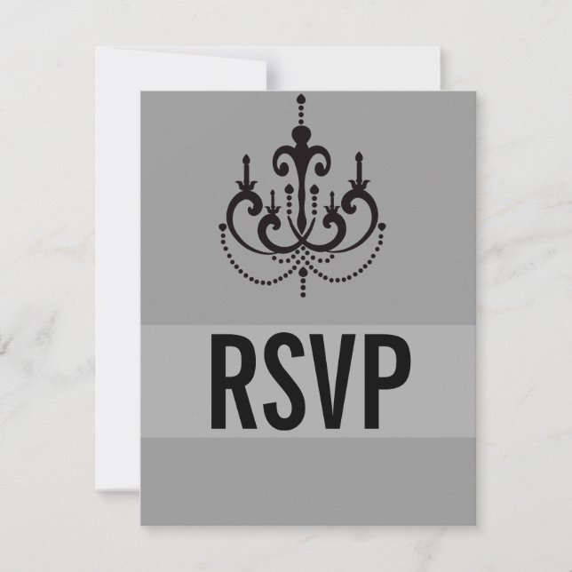 Vegas Style Wedding RSVP Cards or Reply Cards (Front)