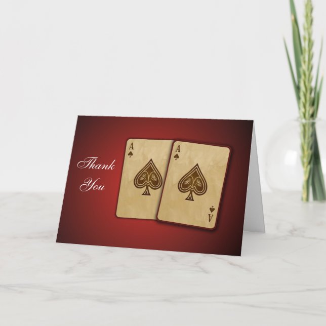 Vegas theme Thank You Card (Front)