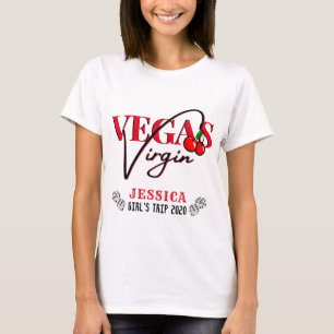 Vegas Virgin  Red Cherry Vegas 1st timer T-Shirt