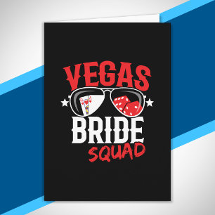 Vegas Wedding Bride Squad Vegas Bachelorette Party Card