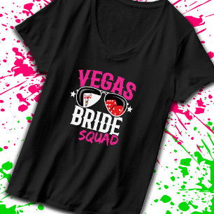 Vegas Wedding Bride Squad Vegas Bachelorette Party T-Shirt