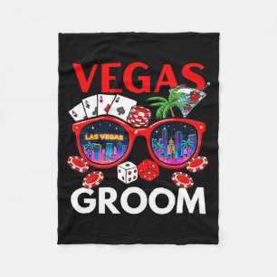 Vegas Wedding Groom-Squad 2026 Bachelor Party Fleece Blanket