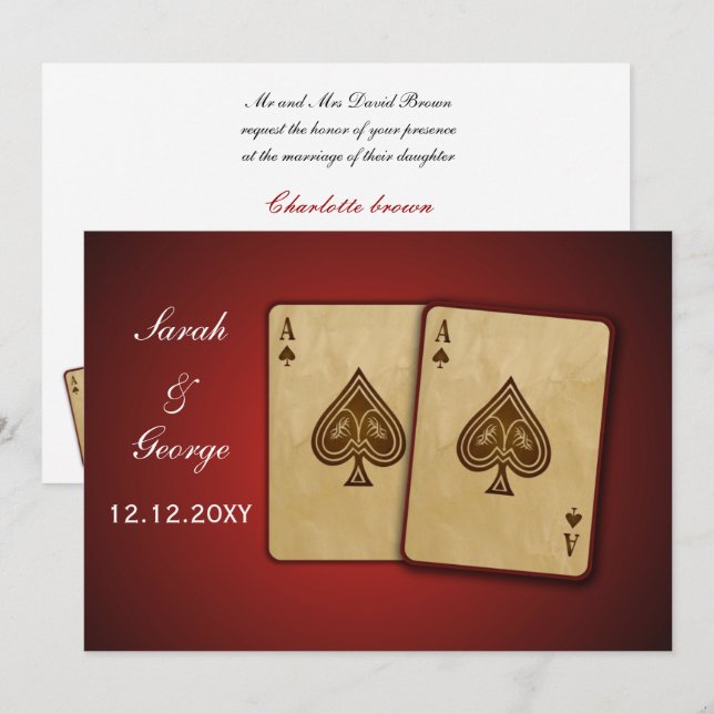 vegas wedding invitation (Front/Back)