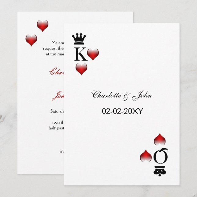 vegas wedding invitation (Front/Back)