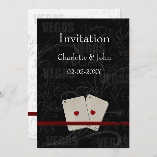vegas wedding invitation (Front/Back)