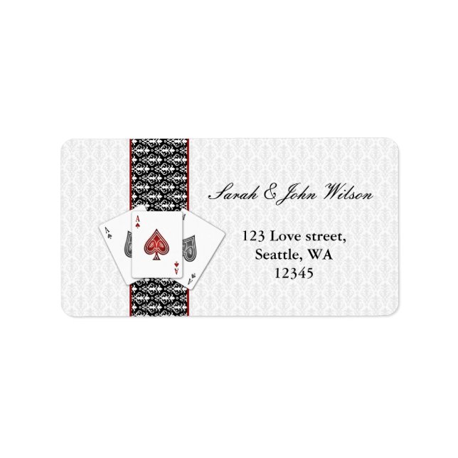 vegas wedding ,return address label (Front)