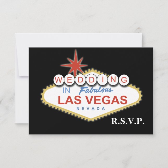 Vegas wedding rsvp card (Front)