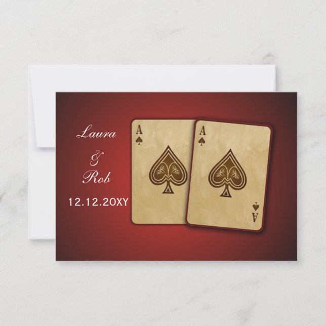 Vegas wedding rsvp standard 3.5 x 5 (Front)