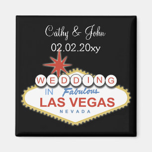 Vegas wedding  Save the date magnet