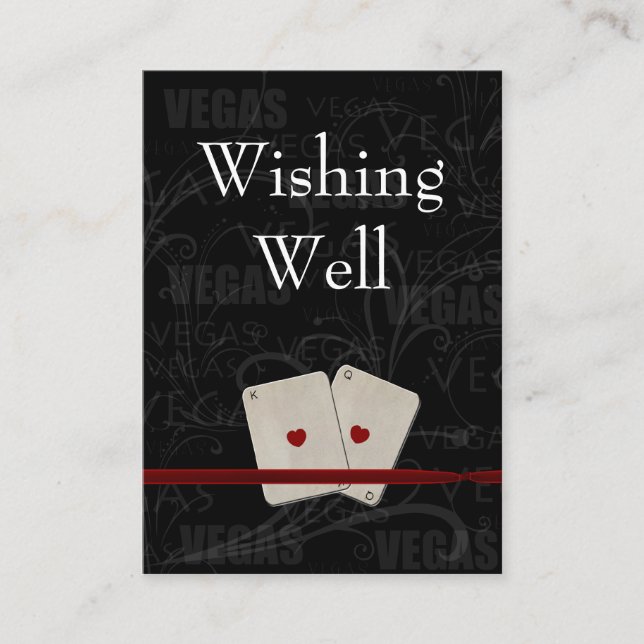 vegas wedding wishing well cards (Front)