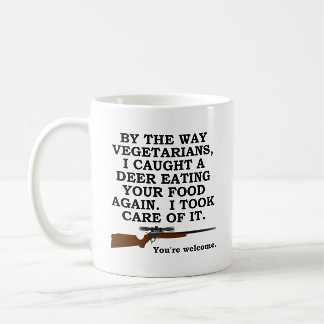 Vegatarian Favour Funny Hunting Mug (Left)