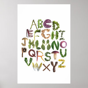 Vegetable Alphabet Kids Poster