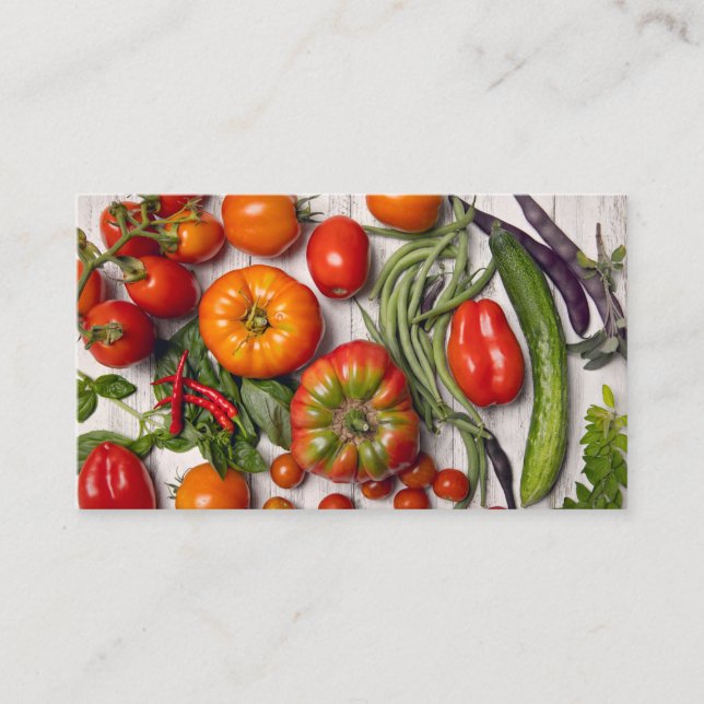 Vegetable and Herb Harvest Business Card (Front)