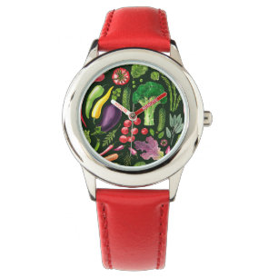 Vegetable and herbs garden harvest on black watch