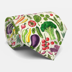 Vegetable and herbs garden harvest on off white tie