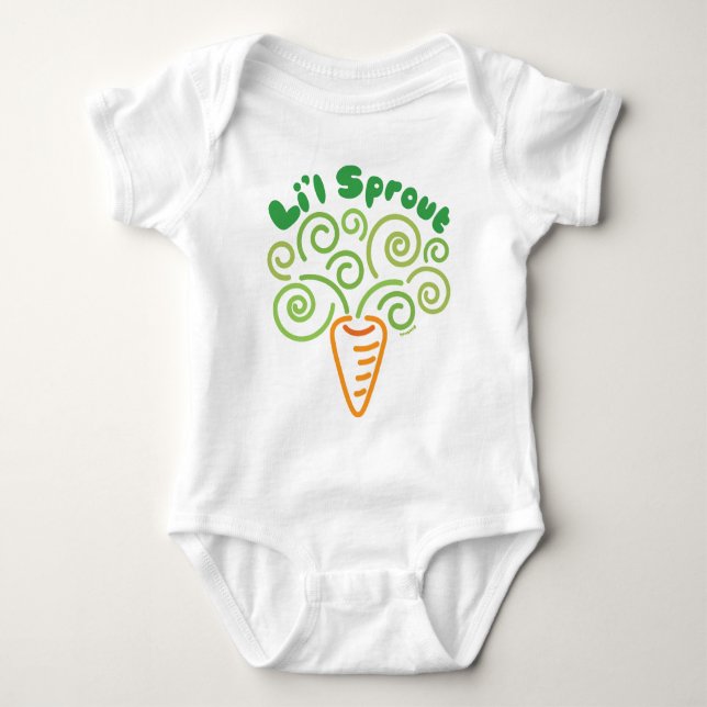 Vegetable Baby – Carrot Bodysuit (Front)