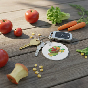 Vegetable Basket Key Ring