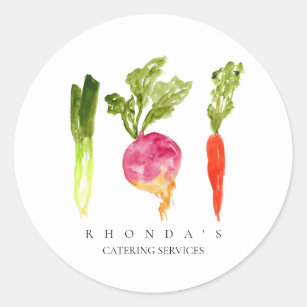 Vegetable branding catering business sticker