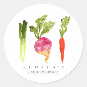 Vegetable branding catering business sticker