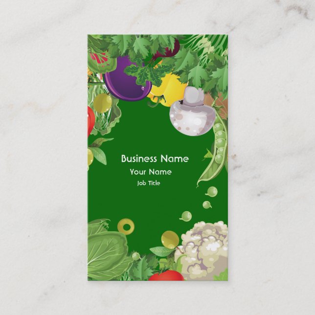 Vegetable Business  Business Card (Front)