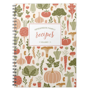 Vegetable Cookbook Vegetarian Family Recipes  Notebook