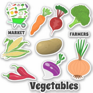 Vegetable Decal Sticker Sheets