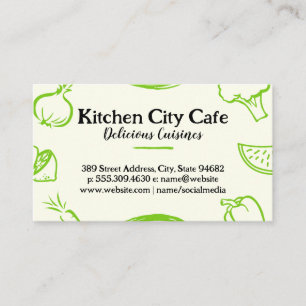 Vegetable Drawings   Culinary Business Card