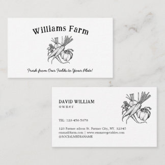 Vegetable Farm Market Agriculture Business Card